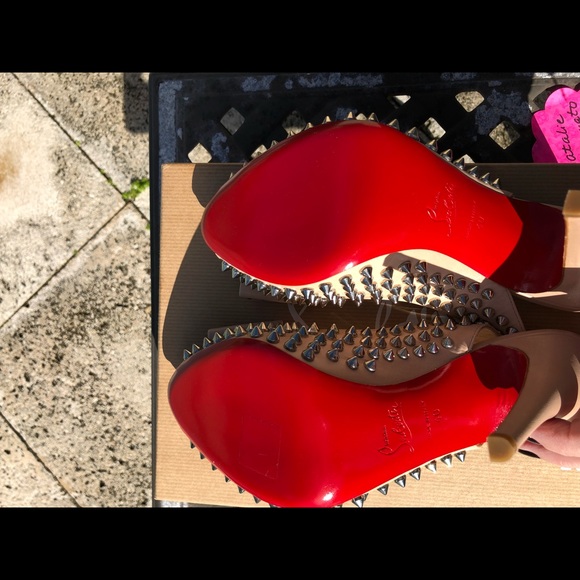 NIB Christian Louboutin Clou Noeud Spikes 120 sz40 - Picture 4 of 7